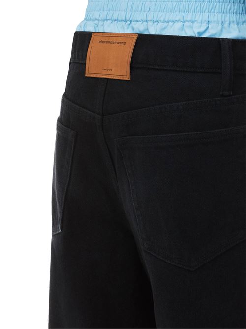 Jeans a gamba ampia in nero di Alexander Wang Alexander Wang | 4DC3244403011